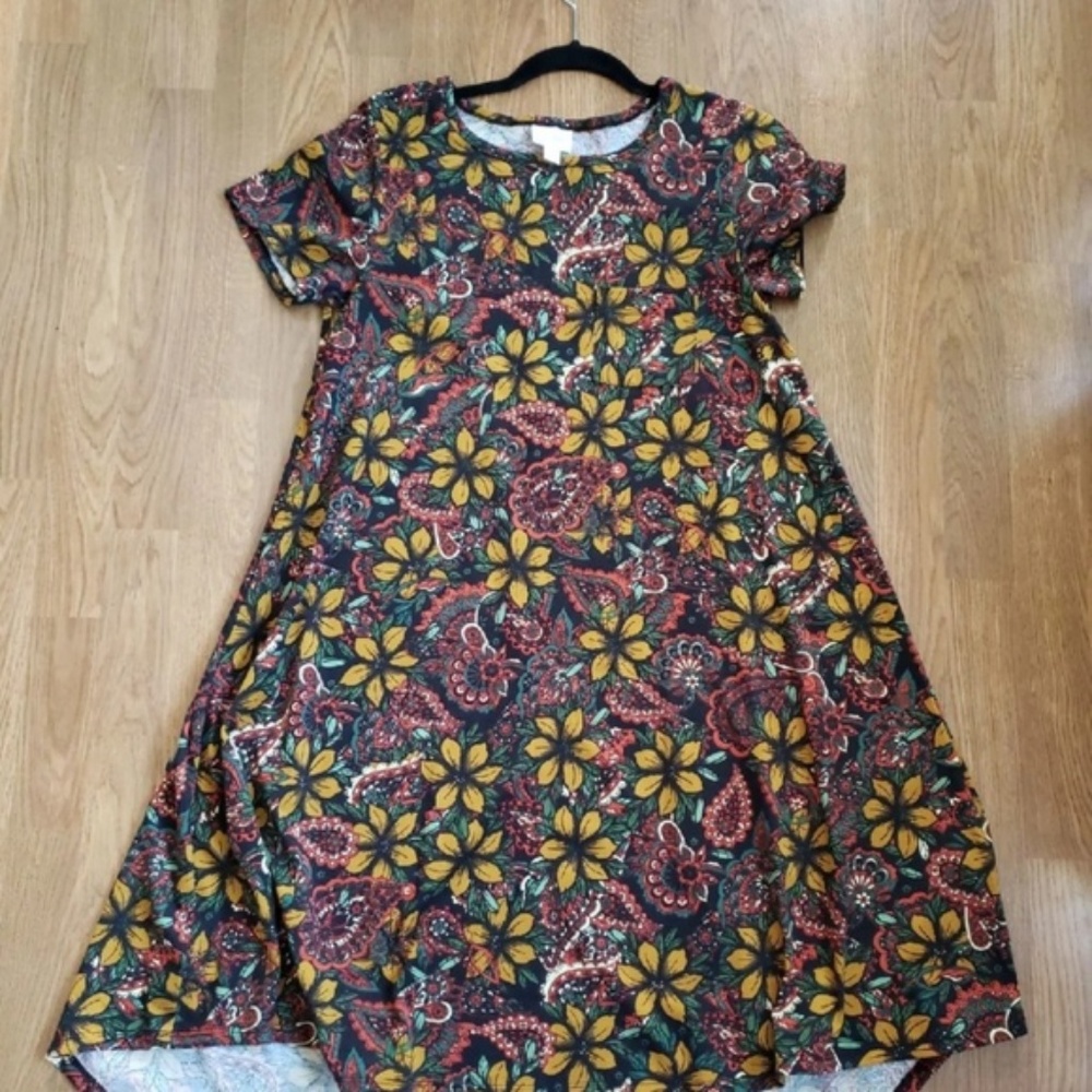 Lularoe Carly dress size small floral